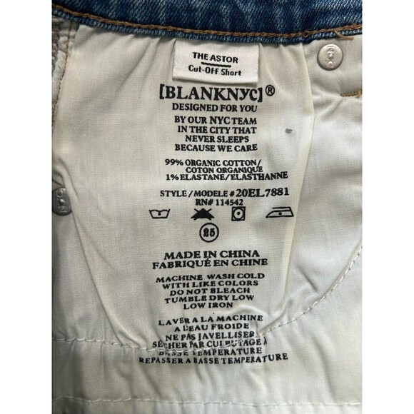 Blank NYC Womens‎ Denim Jean Shorts SIZE 25 BUNDLE Distressed Raw Hem 2 PAIR! - Picture 7 of 16